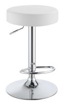 CoasterEveryday 102550 Ramses - Adjustable Backless Bar Stool - Chrome And White