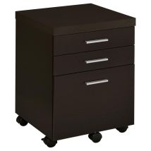 CoasterEveryday 800894 Skylar - 3-Drawer Home Office Mobile File Cabinet - Cappuccino