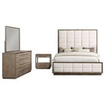Coaster Fine Furniture 223271KE-S4 Durango - 4 Piece Eastern King Bedroom Set - Washed Oak