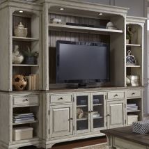 Liberty Furniture 498-ENTW-ENC Morgan Creek - Entertainment Center - White