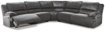 Signature Design by Ashley® 36505S6 Clonmel - Charcoal - 5-Piece Reclining Sectional With Zero Wall Recliners