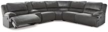 Signature Design by Ashley® 36505S7 Clonmel - Charcoal - 6-Piece Reclining Sectional With Zero Wall Recliners