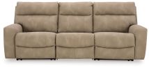 Signature Design by Ashley® 61004S2 Next-gen Durapella - Sand - 3-Piece Power Reclining Sectional Sofa