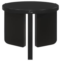 Coaster Fine Furniture 709677 Cordova - Round Solid Wood End Table - Black