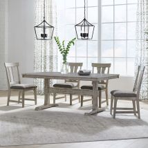 Liberty Furniture 528-CD-5TRS Hallendale - 5 Piece Trestle Table Set - Gravel Wash