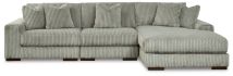 Signature Design by Ashley® 21105S9 Lindyn - Fog - 3-Piece Sectional With Raf Corner Chaise