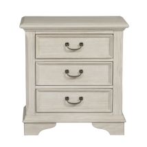 Liberty Furniture 249-BR61 Bayside - 3 Drawer Nightstand - White