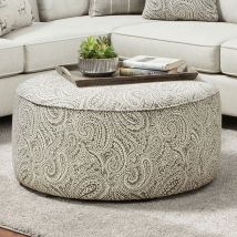 Furniture of America SM8188-OT Pocklington - Ottoman - Paisley Multi
