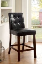 Furniture of America CM3368PC-2PK Marstone - Counter Height Chair (Set of 2) - Brown Cherry / Black