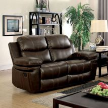 Furniture of America CM6992-LV Listowel - Loveseat - Brown