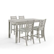 New Classic 40-D1652C-4C New Classic 40-D1652C-4C Pascal - Counter Dining Table & 4 Chairs - Driftwood