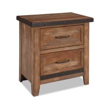 Intercon TS-BR-3502-CYB-C Taos - 2 Drawer Nightstand - Canyon Brown