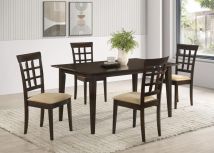 Coaster Fine Furniture 100771-S5 Gabriel - 5 Piece Rectangular 59" Dining Set - Cappuccino