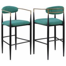 Coaster Fine Furniture 121188 Tina - Fabric Upholstered Bar Chair (Set of 2) - Green