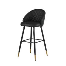 New Classic SAF199-BS-BLK Oliver - Vegan Leather Bar Chair (Set of 2) - Black
