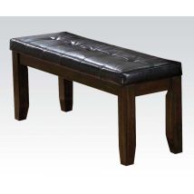 ACME 74625 Urbana - Bench - Black PU & Espresso