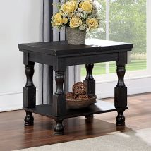 Furniture of America FOA4908BK-E Calandra - End Table - Antique Black