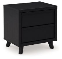 Signature Design by Ashley® B1013-92 Danziar - Black - Two Drawer Night Stand