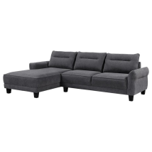 Coaster Fine Furniture 509540 Caspian - Upholstered Curved Arm Chaise Sectional Sofa - Gray