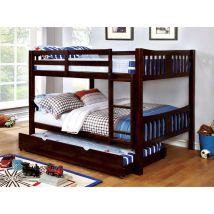 Furniture of America CM-BK929F-EX-BED Cameron - Full Over Full Bunk Bed - Dark Walnut