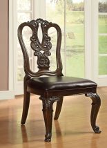 Furniture of America CM3319W-SC-2PK Bellagio - Wooden Side Chair (Set of 2) - Brown Cherry / Brown