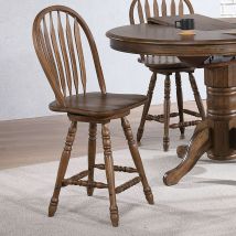 Liberty Furniture 186-B100324 Carolina Crossing - Windsor Swivel Counter Chair - Antique Honey