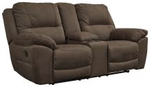 Signature Design by Ashley® 5420494 Next-gen Gaucho - Espresso - Dbl Rec Loveseat W/Console