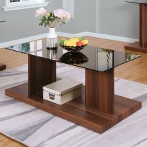 Furniture of America CM4567A-C Mannedorf - Coffee Table - Black / Dark Walnut