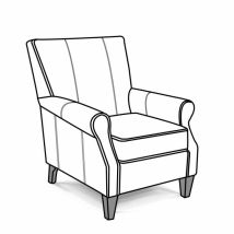 England Furniture 5D04AL Ellie Leather Chair