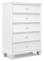 Signature Design by Ashley® B680-46 Fortman - White - Five Drawer Chest