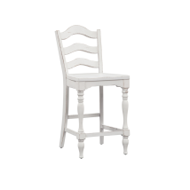 Liberty Furniture 244-B200024 Magnolia Manor - Ladder Back Counter Chair - White