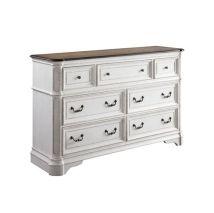 ACME 28725 Florian - Dresser - Antique White & Oak Finish
