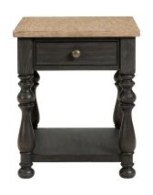 Riverside Furniture 32309 Riverside Furniture 32309 Barrington - 2 Tone Side Table - Antique Oak / Matte Black