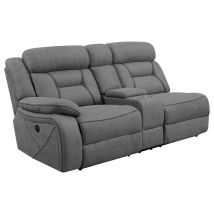 CoasterEssence 600370B1 Higgins - Upholstered LAF Power Loveseat - Gray
