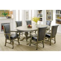 Furniture of America CM-GM367GY-T-TABLE Melina - Game Table - Gray