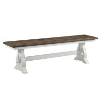 Intercon DK-CH-1568B-RFO-C Drake - Dining Bench - Rustic White / French Oak