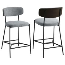Coaster Fine Furniture 182646 Elison - Counter Height Bar Stool (Set of 2) - Gray