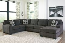 Signature Design by Ashley® 80703/66/34/17 Ballinasloe - Smoke - Right Arm Facing Corner Chaise 3 Pc Sectional