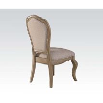 ACME 66052 Chelmsford - Side Chair (Set of 2) - Beige Fabric & Antique Taupe
