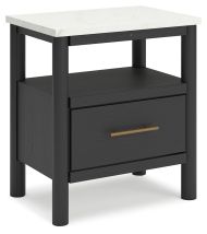 Signature Design by Ashley® B2616-91 Cadmori - Black / White - One Drawer Night Stand