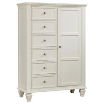 CoasterEssence 201308 Sandy Beach - 8-Drawer Door Chest - Cream White
