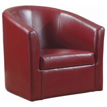 CoasterEssence 902099 Turner - Upholstered Barrel Back Swivel Chair - Red