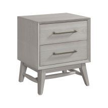 Intercon BY-BR-9802-WHT-C Intercon BY-BR-9802-WHT-C Bayside - Nightstand - Silver