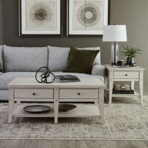 Liberty Furniture 110W-OT-3PCS Liberty Furniture 110W-OT-3PCS Lake House - 3 Piece Set (1-Cocktail 2-End Tables) - Weathered White