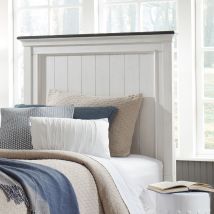 Liberty Furniture 417-BR11 Allyson Park - Twin Panel Headboard - Wirebrushed White / Charcoal