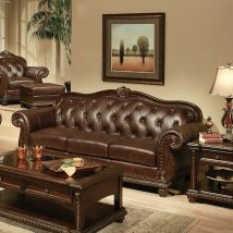 ACME 15030 Anondale - Sofa - Espresso Top Grain Leather Match