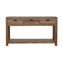 CoasterElevations 952853 Esther - 3-Drawer Wood Console Table - Natural Sheesham