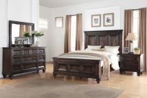 New Classic 00-2264-24N New Classic 00-2264-24N Sevilla - 6/0 Western King 4 Piece Bedroom Set (Bed & Dresser & Mirror & Nightstand) - Dark Brown