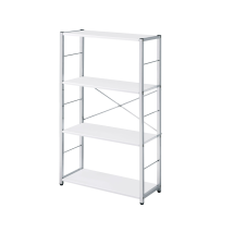 ACME 93192 Tennos - Bookshelf - White & Chrome Finish