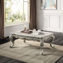 ACME LV01783 Miliani - Coffee Table With Marble Top - Natural Antique Bronze